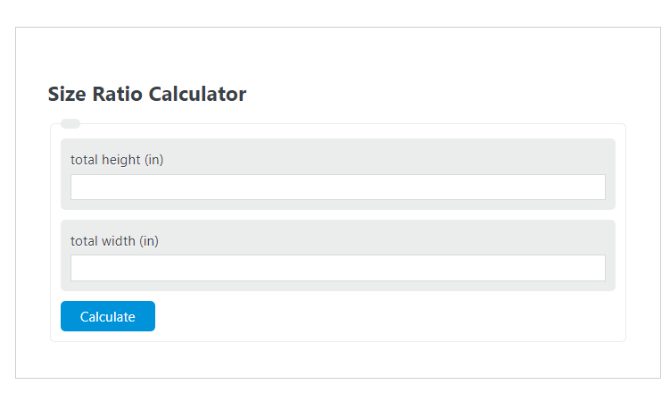 size ratio calculator