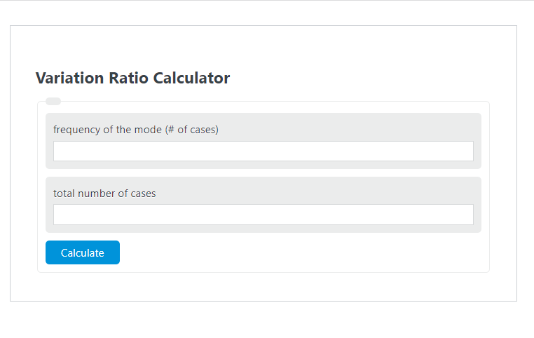 variation ratio calculator