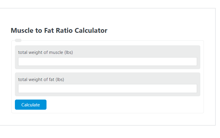 muscle to fat ratio calculator