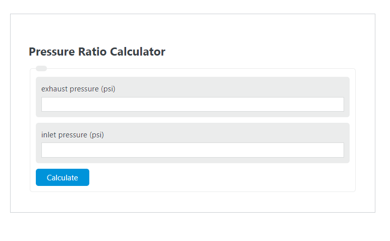 pressure ratio calculator