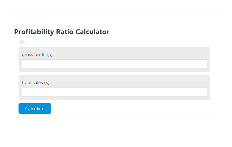 profitability ratio calculator