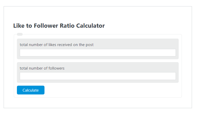 like follower ratio calculator