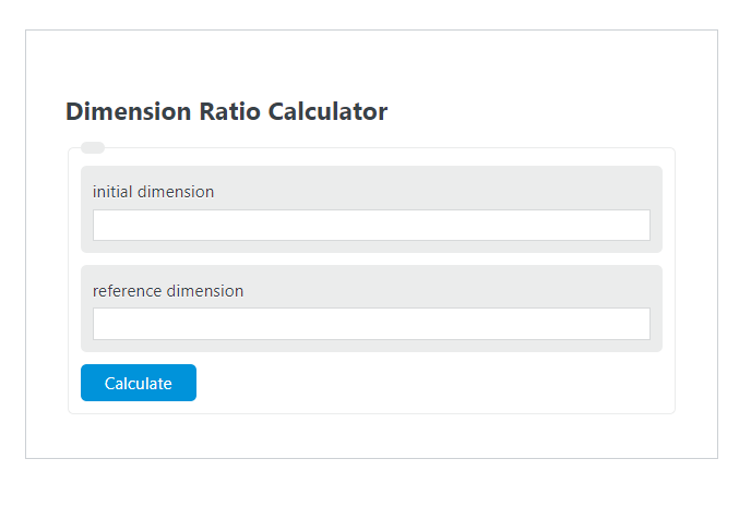 dimension ratio calculator
