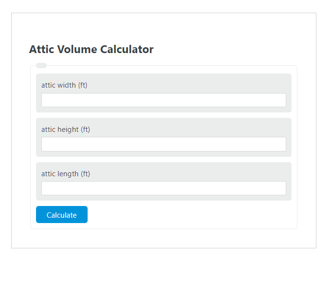 attic volume calculator
