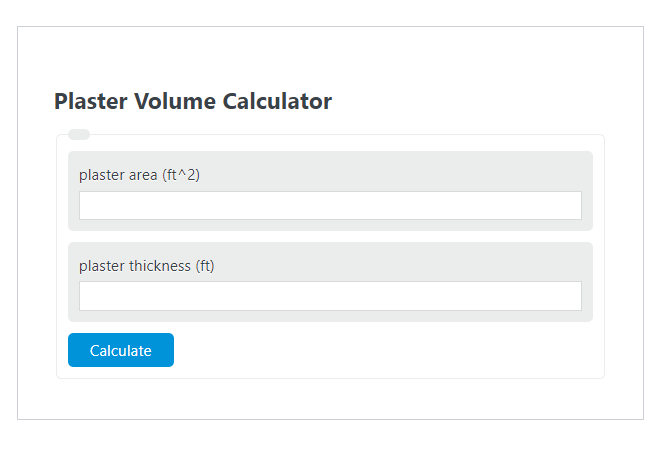 plaster volume calculator