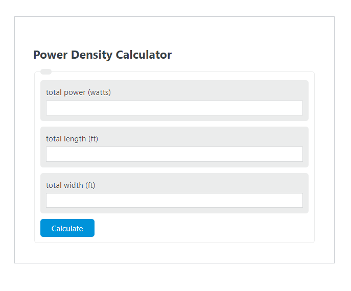 power density calculator