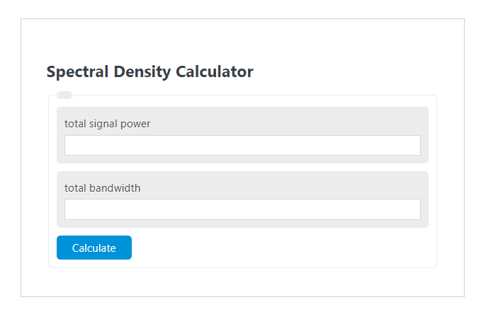 spectral density calculator