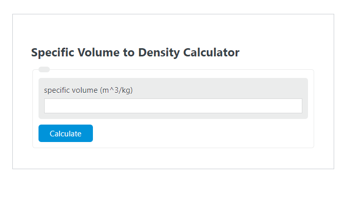 specific volume calculator