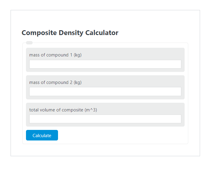 composite density calculator