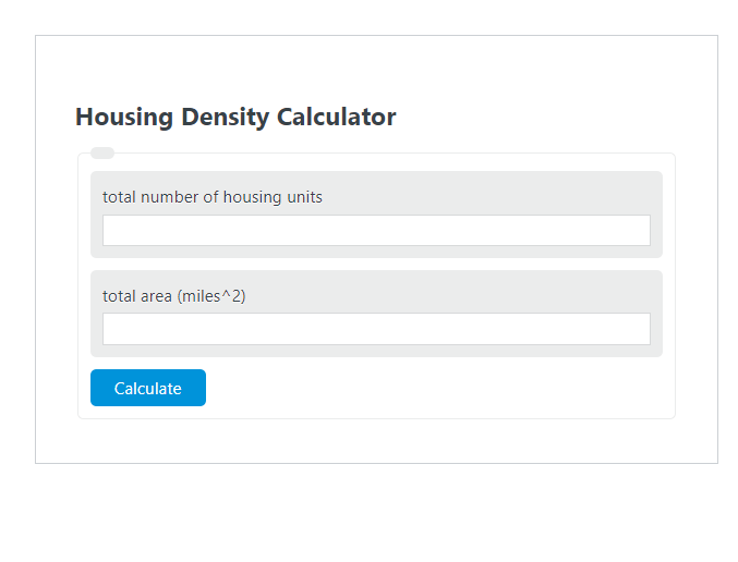 housing density calculator