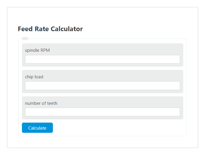 feed rate calculator