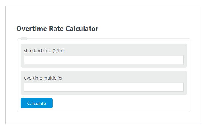 overtime rate calculator