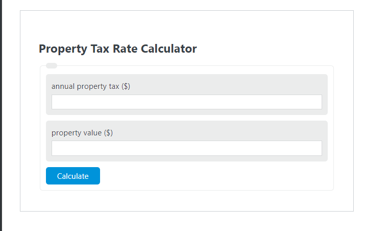 property tax rate calculator