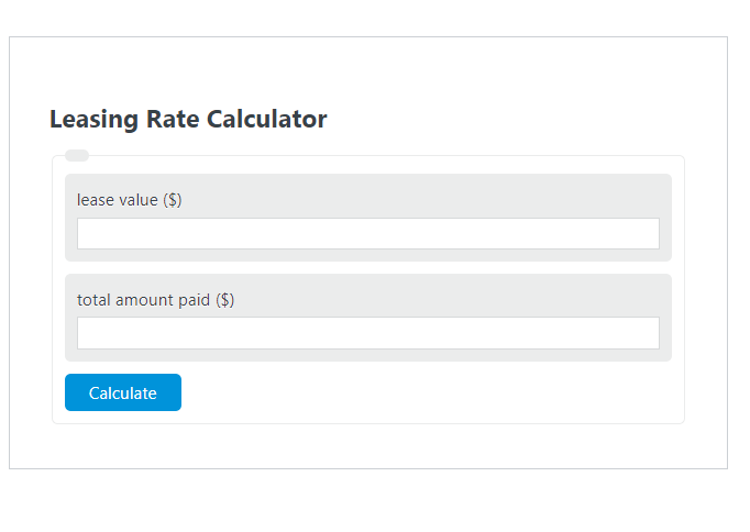 leasing rate calculator