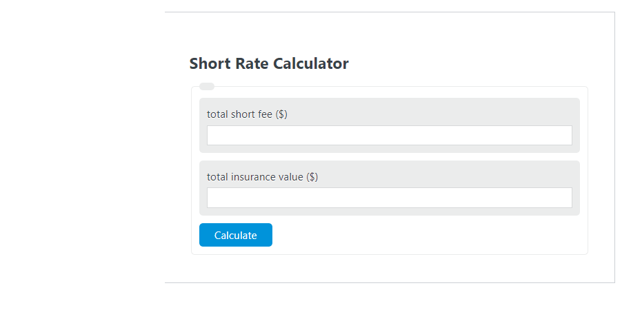 short rate calculator