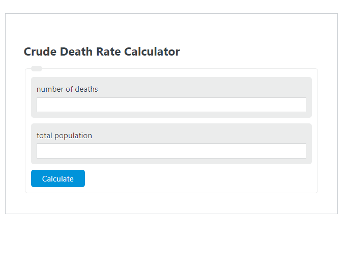 crude death rate calculator