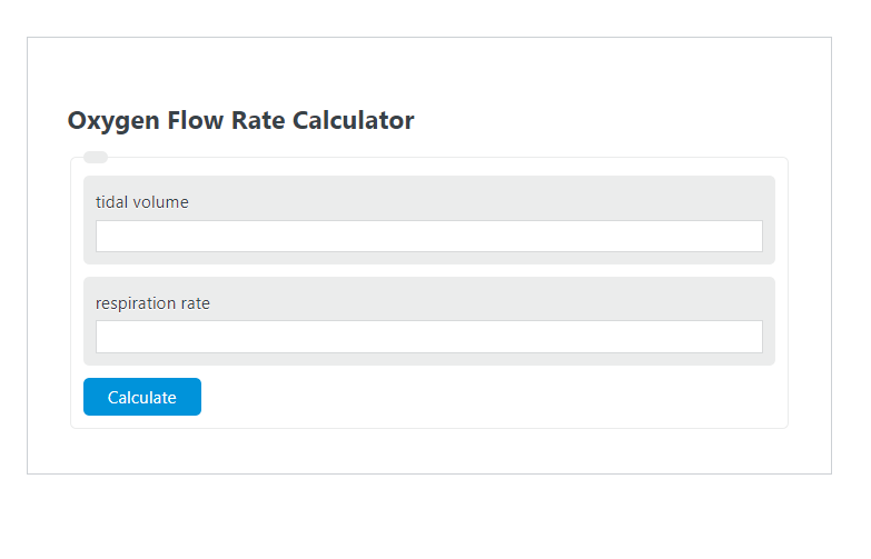 oxygen flow rate calculator