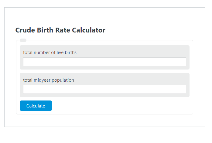 crude birth rate calculator