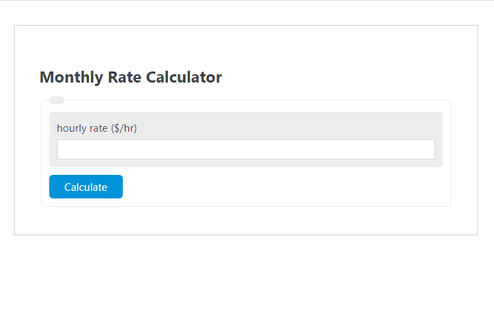 monthly rate calculator