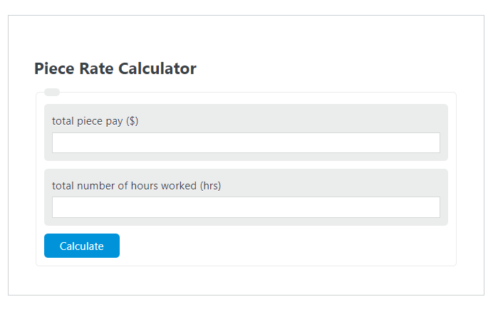 piece rate calculator