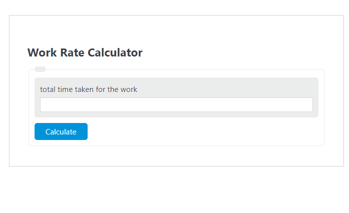 work rate calculator