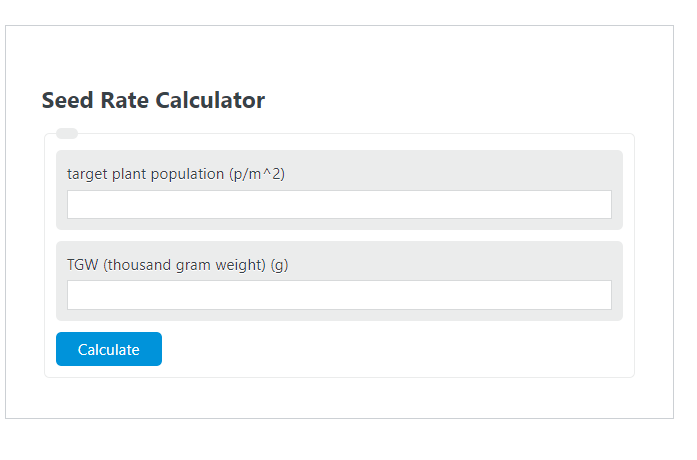seed rate calculator