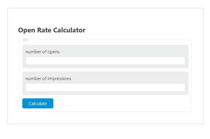 open rate calculator