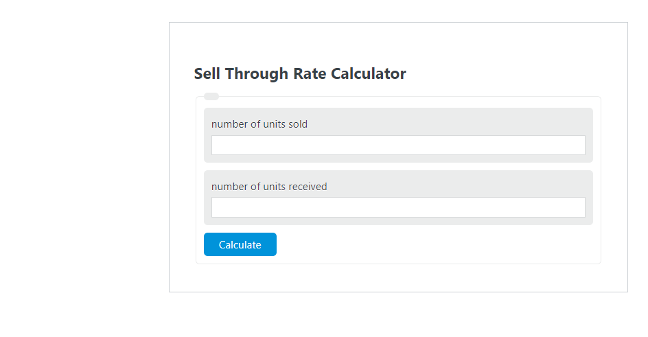 sell through rate calculator