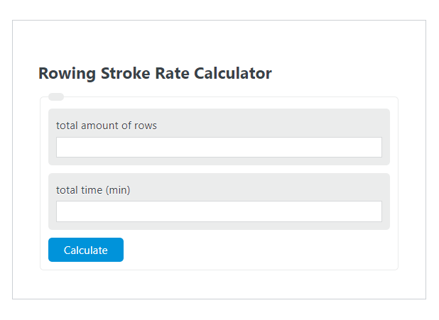 rowing stroke rate calculator