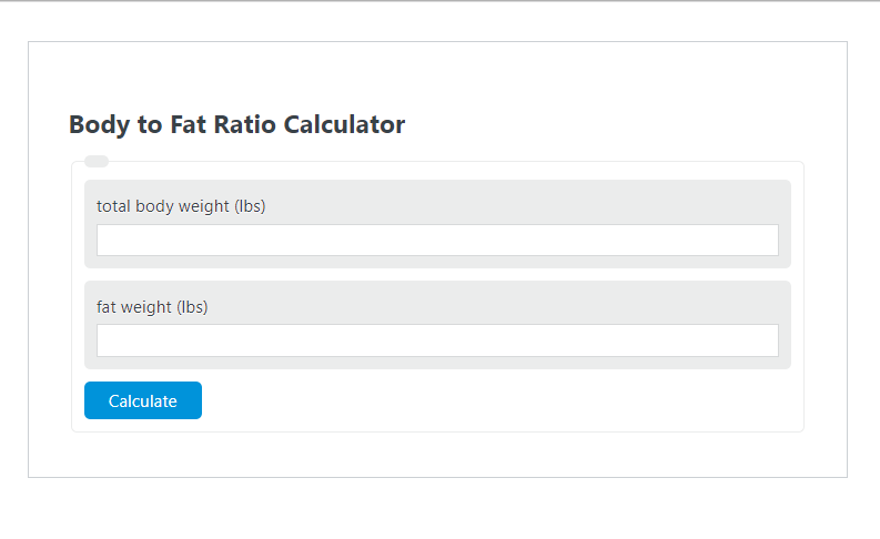 body to far ratio calculator