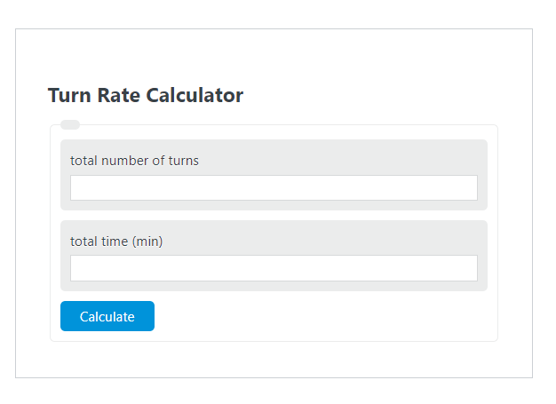 turn rate calculator