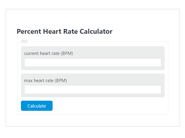 percent heart rate calculator