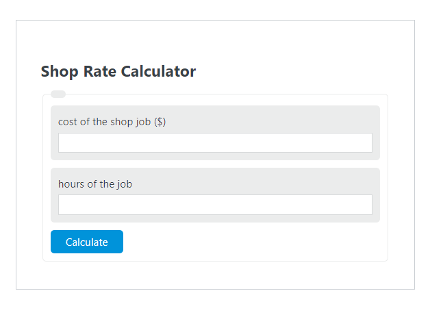 shop rate calculator
