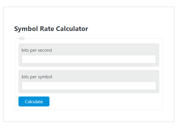 symbol rate calculator