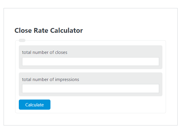close rate calculator