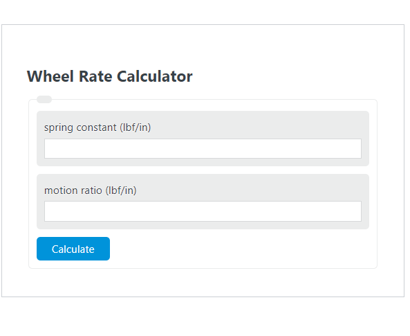 wheel rate calculator