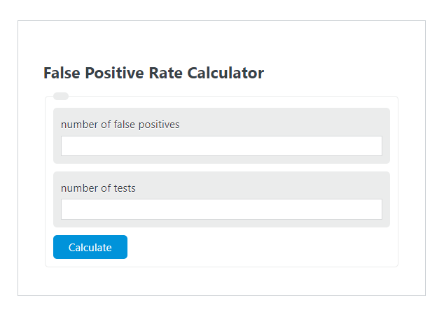 false-positive rate calculator