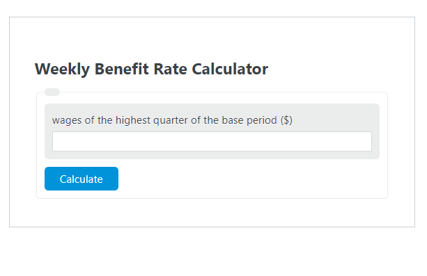 weekly benefit rate calculator
