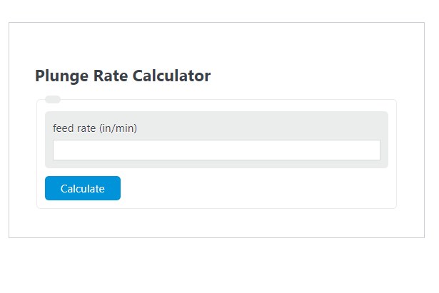 plunge rate calculator