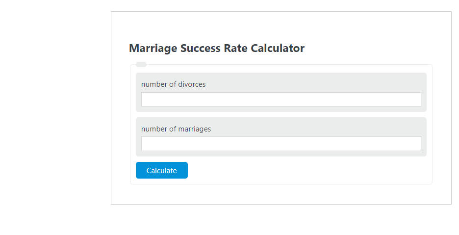 marriage success rate calculator
