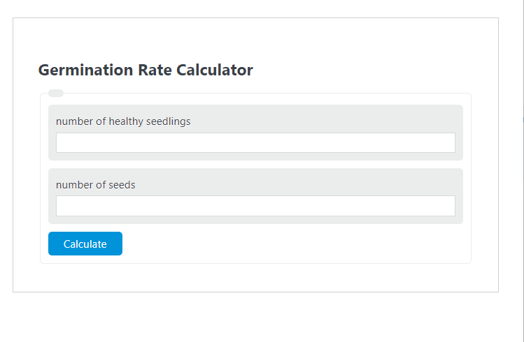 germination rate calculator