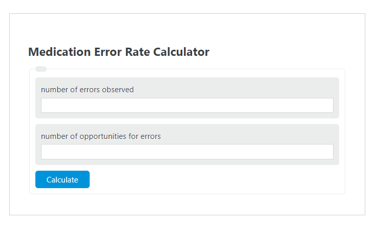 medication error rate calculator