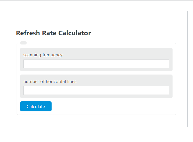 refresh rate calculator