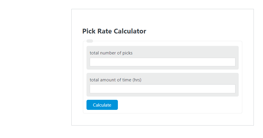 pick rate calculator
