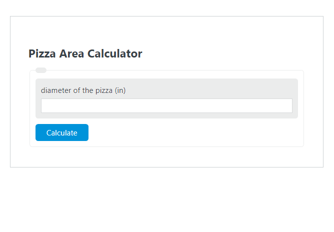 pizza area calculator