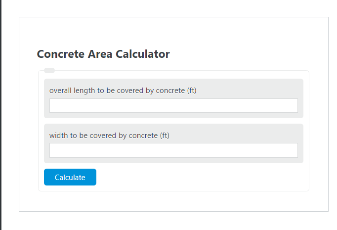 concrete area calculator