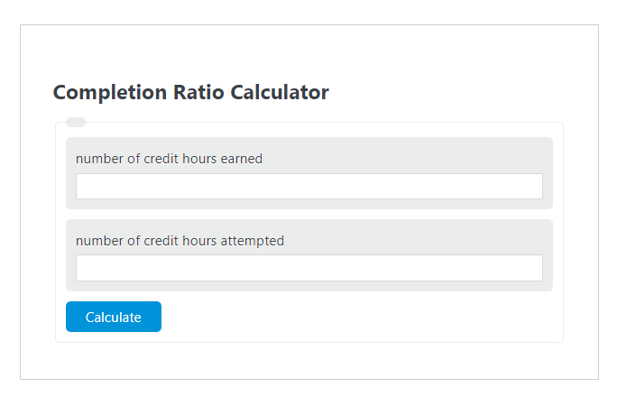 completion ratio calculator