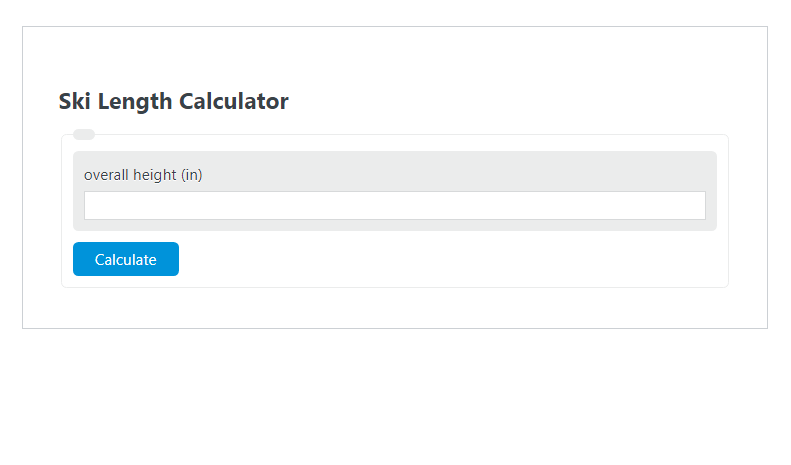 ski length calculator