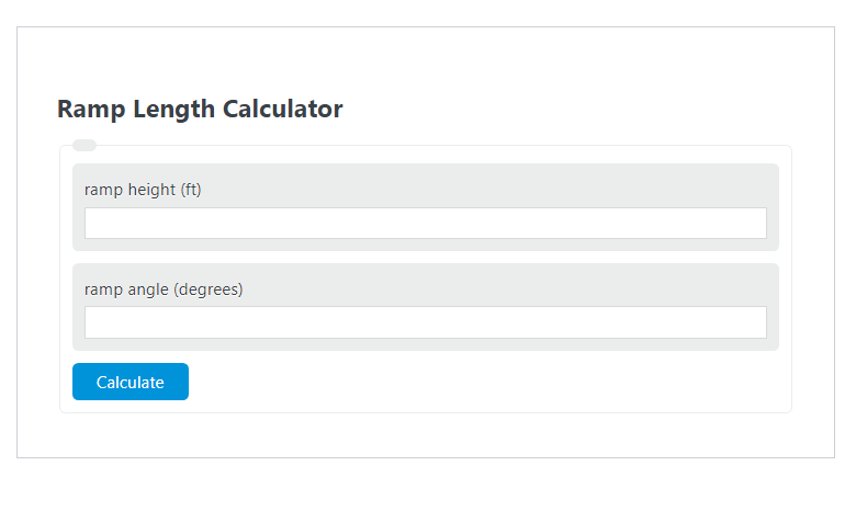ramp length calculator