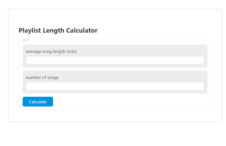 playlist length calculator